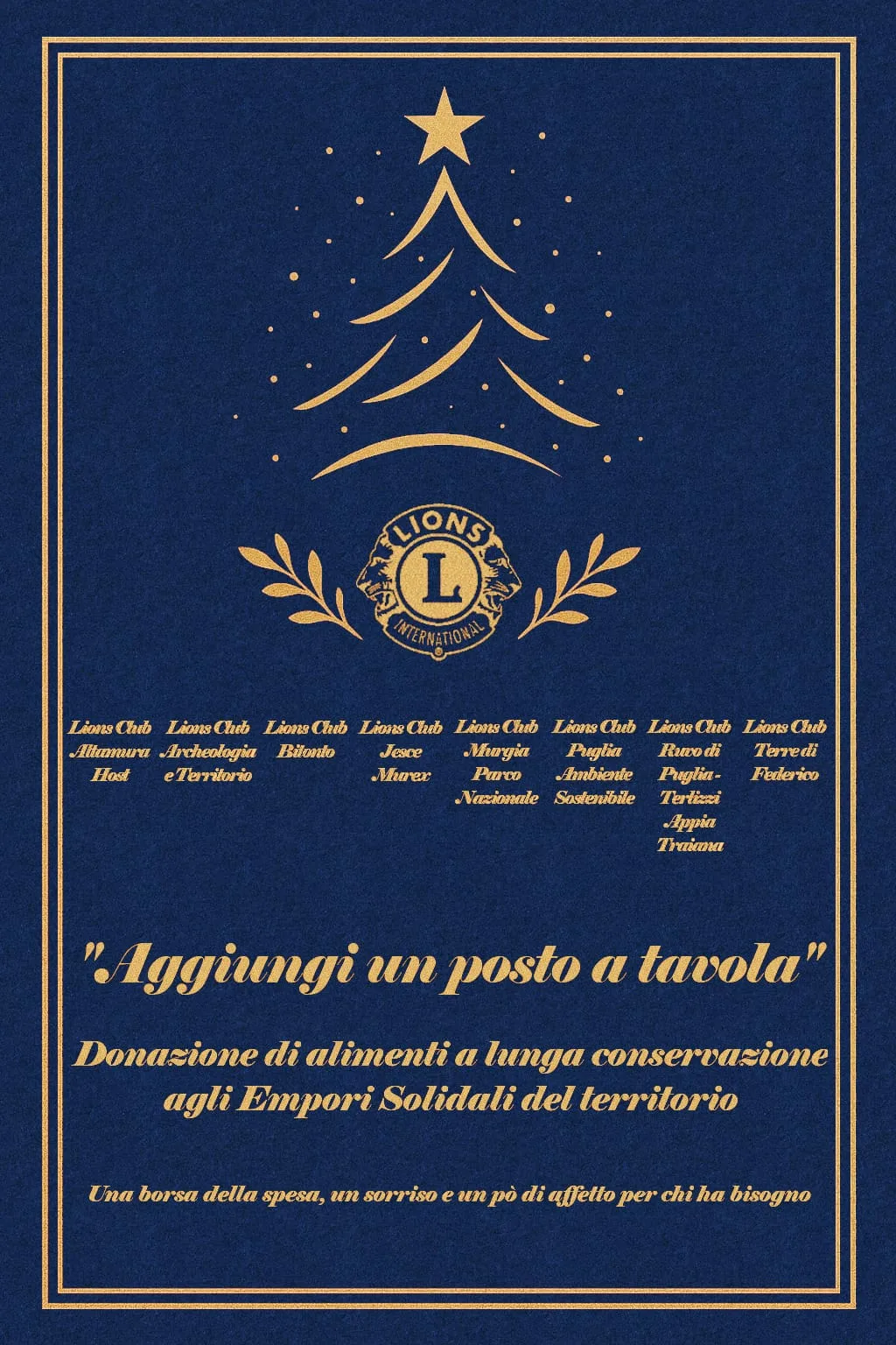 Locandina dell’iniziativa Aggiungi un posto a tavola