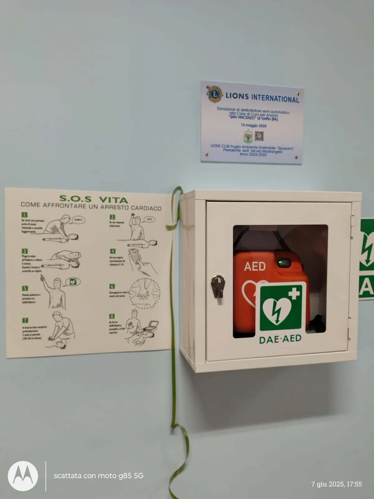 Il defibrillatore installato presso la struttura