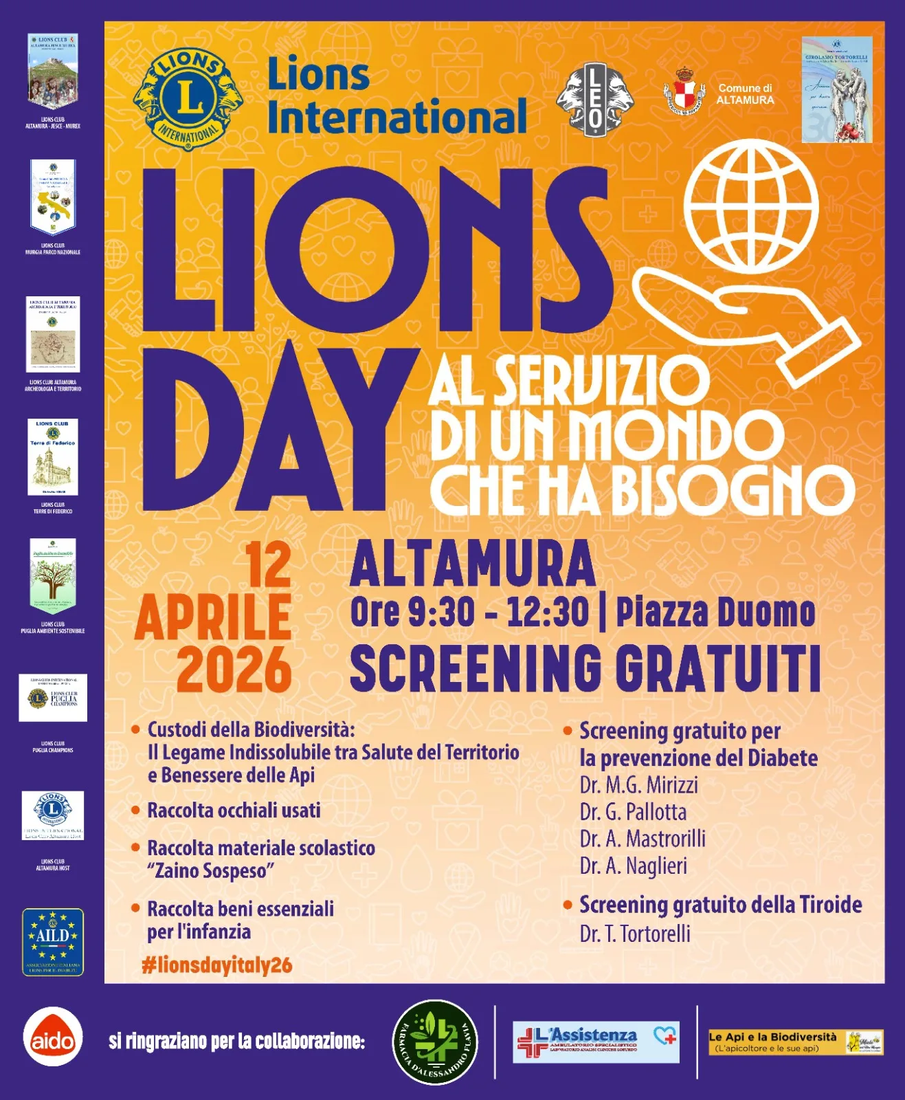 Locandina del Lions Day ad Altamura