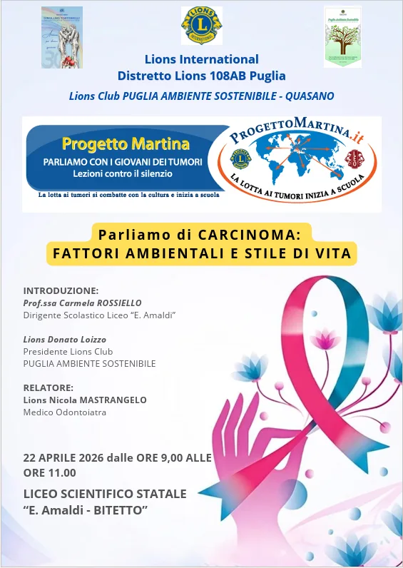 Locandina dell’incontro del Progetto Martina
